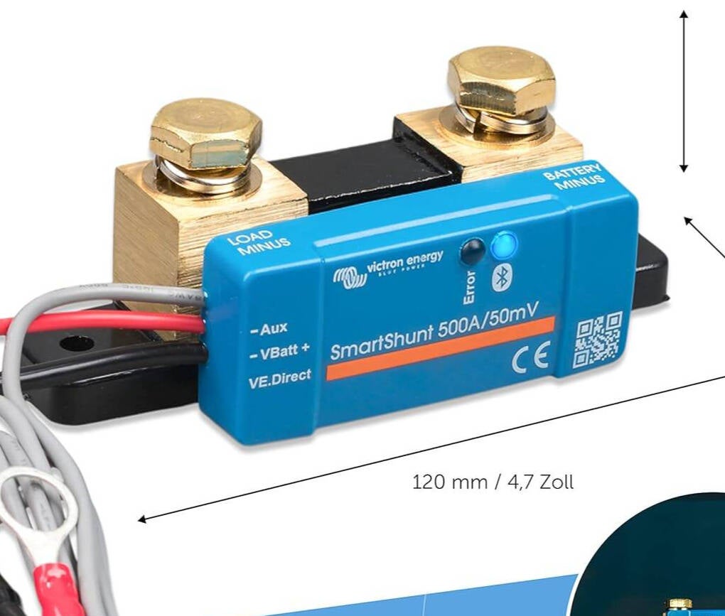 Victron SmartShunt 500A IP65 Victron Energy SmartShunt 500A IP65 Bluetooth BatteriewĂ€chter