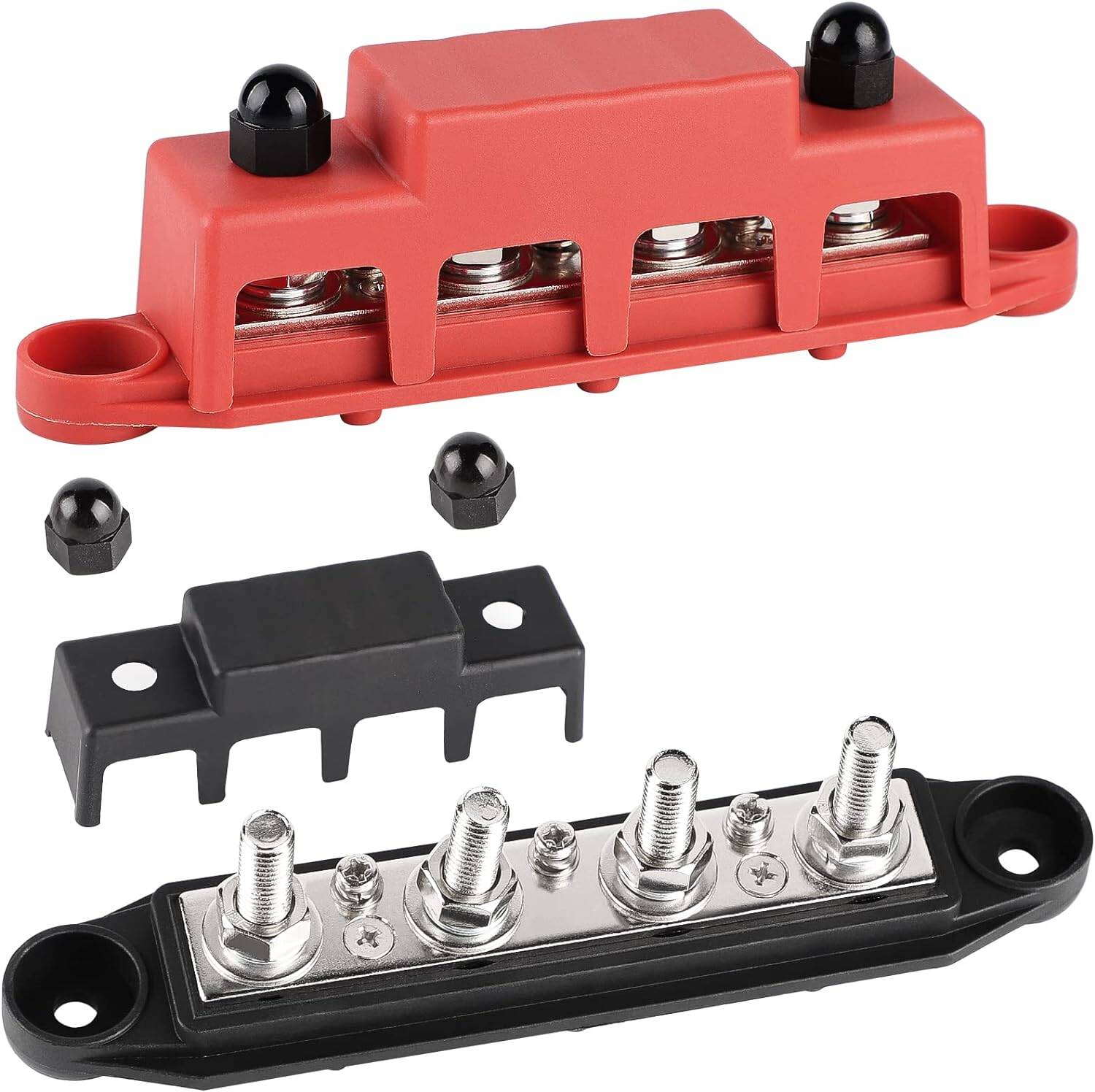 M8 Sammelschienen-Verteiler 250A M8 Sammelschiene 250A BusBar mit Schutzabdeckung fĂŒr Wohnmobil Elektrik